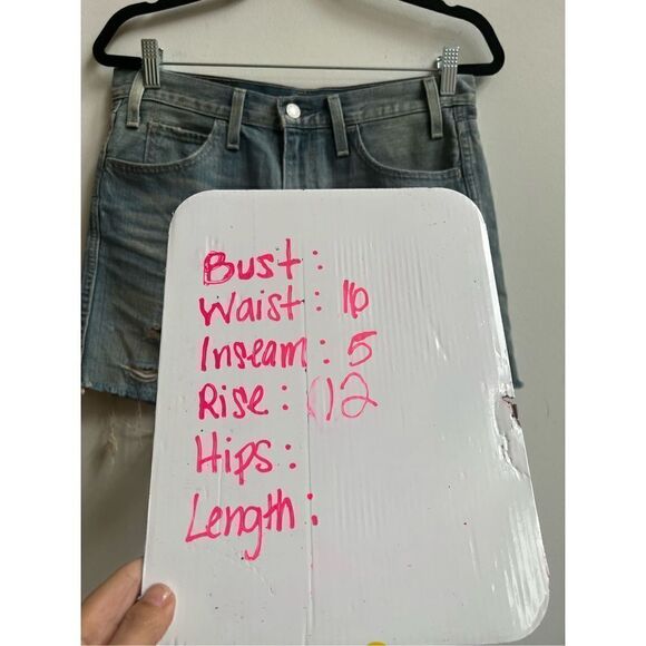 Levi's Women's Distressed Cutoff Jeans Denim Shorts Blue Size 28 - Picture 12 of 12